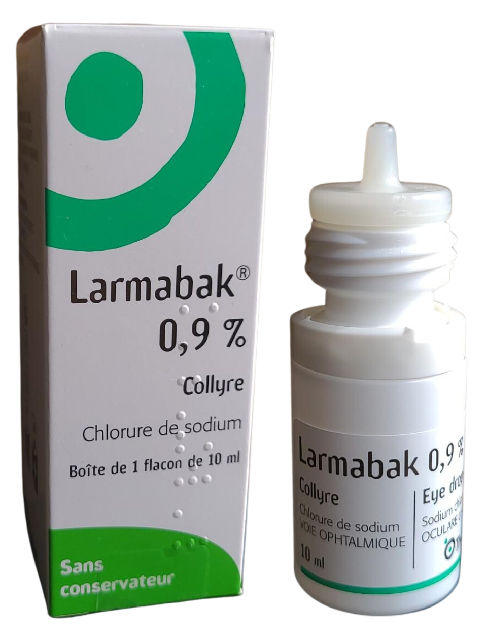 Larmabak collyre pour les yeux secs - Gouttes chlorure de sodium